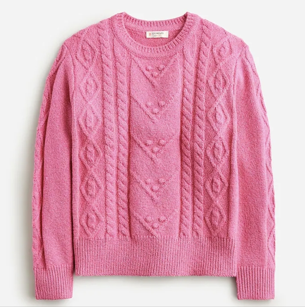 J. Crew Sparkle Cable-Knit Sweater